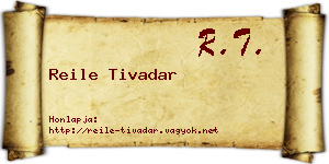 Reile Tivadar névjegykártya